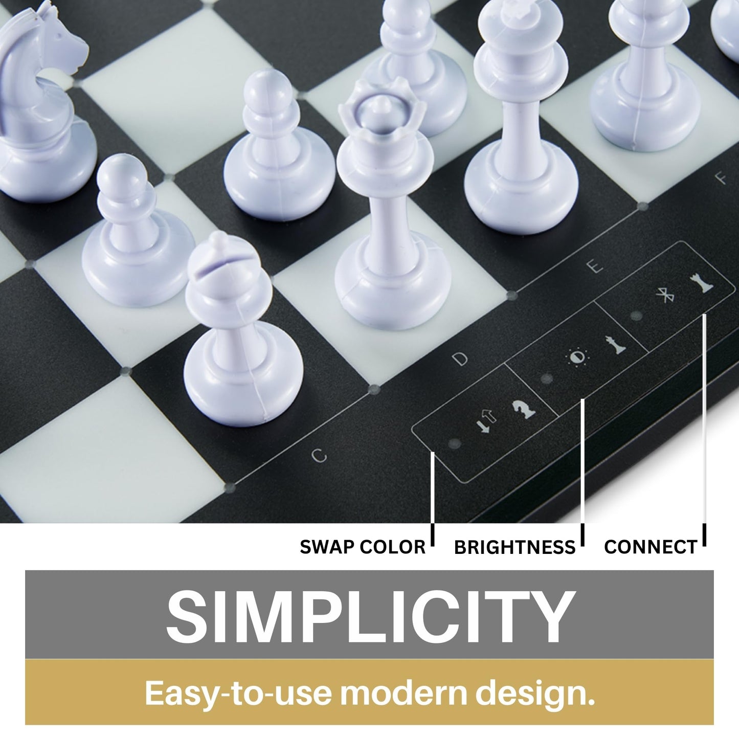 Electronic Chess Board Set - Play Online - Usb And Bluetooth Enabled - Autosensing Moves - Ai Chess Board - Kids & Adults - Real Chess Pieces - Smart Chess Board - Lcd Display - By Millennium Chess