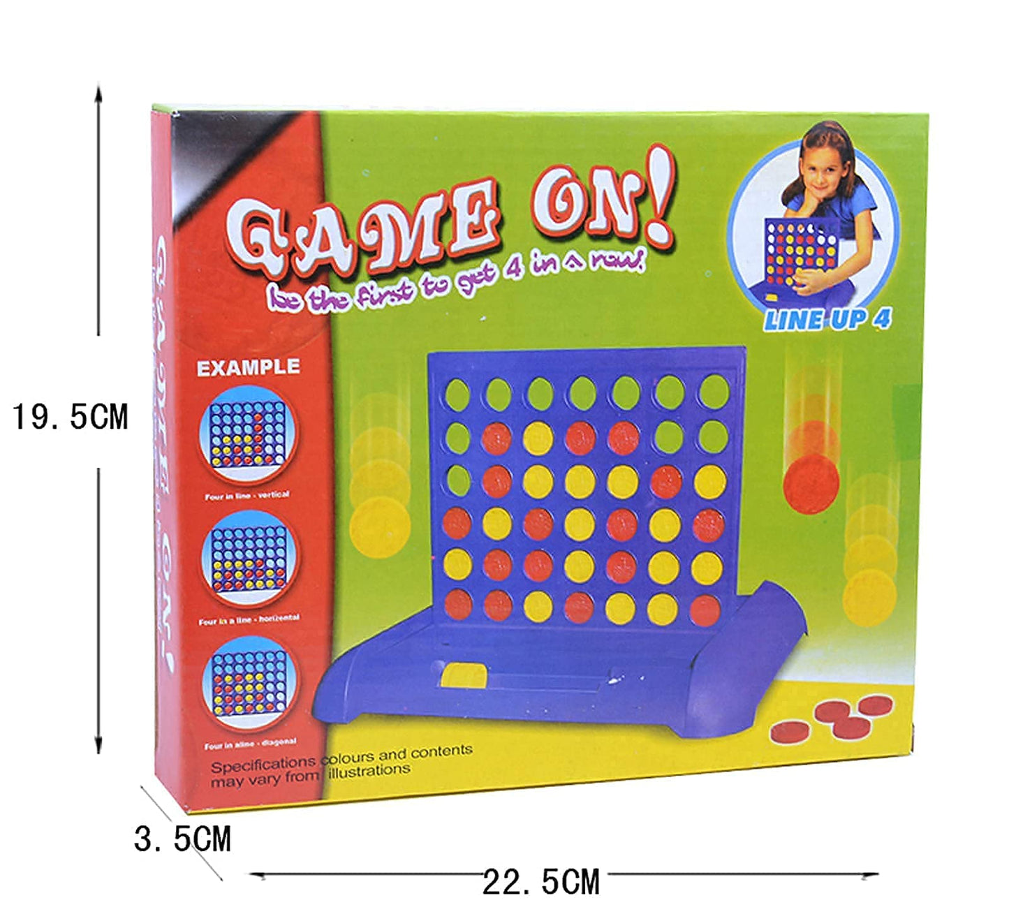 SHUYUE 4 in A Row Board Games Foldable Line up 4 Toys Childrens Educational for Kids Blue