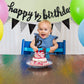 Boao Pre- Strung Half Birthday Decorations Set 6 Months Happy 1/2 Birthday Banner, Glitter 1/2 Half Year Cake Topper, Triangle F