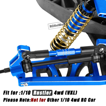 RCHuiWow 1/10 RC Upgrades for Rustler 4x4 - Driveshafts, Shocks, Suspension Arms, Navy Blue