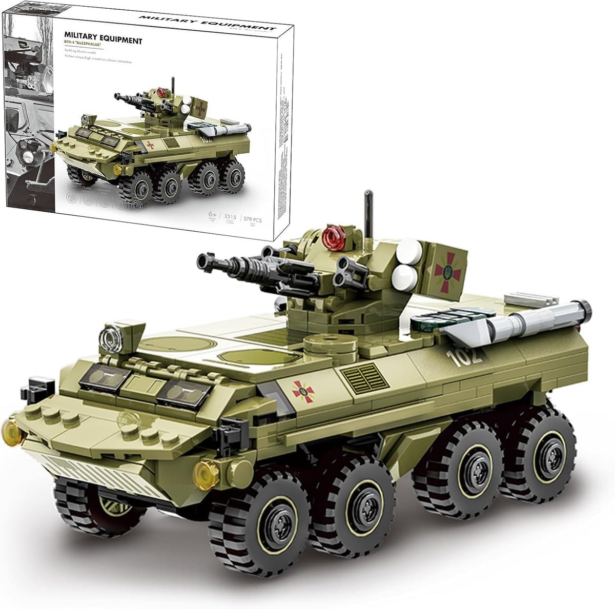 Rahu Btr4 Bucephalus Military Vehicle Building Blocks Set  Highly Detailed Armored Model Kit For Teens & Adults | Educational