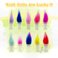 20pcs Luminous Mini Troll Dolls Glow in The Dark Vintage Action Figures Lucky Troll Dolls 1.2'' Bodies, 2.3'' Hair. Cake Toppers