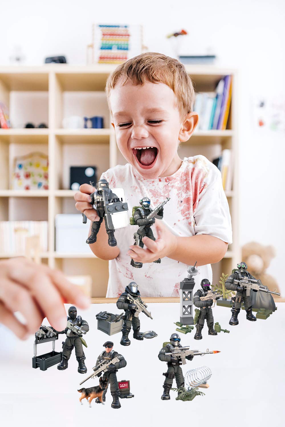 YEIBOBO ! Special Forces Mini Action Figure with Military  and Accessories (Flying Tigers Team XJ-822)