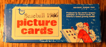 Topps 1986 Baseball Cards Unopened Vending Box (500 Cards)
