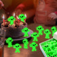 Croblissful 50 Pcs Mini Alien Figures Glow In The Dark Space Ship Tiny Small Alien Figurine For Easter Toys Bulk Gift Space Part