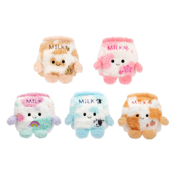 Bumbumz 4.5-Inch Moobumz Plush 5-Pack - Palmer Peach Milk, Charlotte Cereal Milk, Oakley Oat Milk, Maximus Milk Milk, And Sylvia