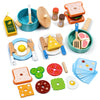 35 Pcs Wooden Play Kitchen Accessories, Pretend Play Kitchen Toys For Kids Toddlers, Wooden Play Cooking Set Play Food Cookware 