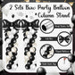 Kasyat Black Bow Balloon Column Stand Kit - 2 Adjustable Stands, 100 Latex Balloons, Black Bow Foil Balloons, Perfect for Parties
