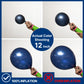 PartyWoo Navy Blue Balloons - 100 pcs in 5-18 Inch Sizes, Rubber Material, Perfect for Party Decorations and Balloon Garlands
