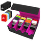 Qlouni Card Storage Box - 2800+ Deck Case With Pu Leather & Magnetic Closure, Tcg Storage, Suitable For Mtg, Yugioh & Sports Car