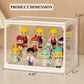 Glass Display Case For Figures With Light 2 Tier Clear Display Stand For Collectibles Stackable Assemble Display Box For Action