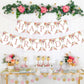 Rose Gold Floral Birthday Decorations for Women Girls - Floral Theme Glittery Happy Birthday Banner for Home Wall Mantel Window