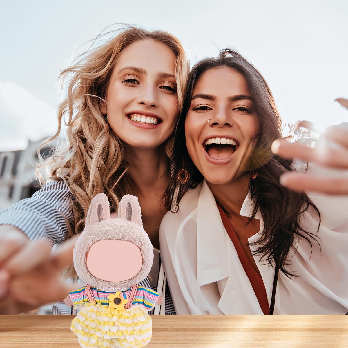 17cm Doll Clothes Set  enhanced Jeans & Knitted Sweater Outfit for 17cm 15cm Dolls  Cute Dress Up Fashion  No Doll Included (Colorful  17cm/15cm)