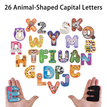Wooden Magnet Alphabet Letters For Kids - Animal Magnetic Letters For Fridge Magnetic Abc Letters Magnetic Letters For Classroom