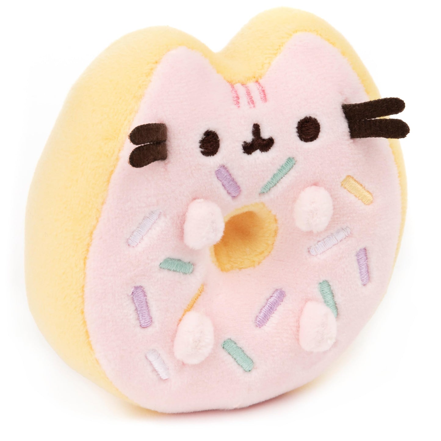 Gund Sprinkle Donut Pusheen Plush - Stretchy Fabric, 4", Pastel Pink & Mint, Model 6061028, Soft Stuffed Animal for Ages 8+