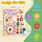 Iabedi Unicorn Busy Board,Montessori Toys For 1-3 Years Old, Wooden Toddler Toys, Sensory Travel Toys, Ideal Gift For 1+ Year Ol