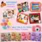 Kids Camera For Girls Age 3-9, Cameras With Flash Toy Gifts For Christmas Birthday, Selfie Video Digital Camera With Cartoon Sti