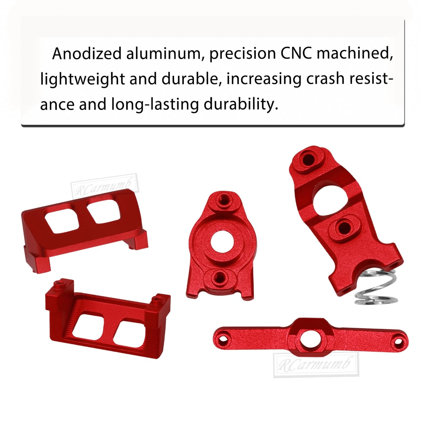 RCarmumb RC Upgrades Part for 1/16 E-Revo/Mini Slash/Mini Summit,Alloy Servo Saver Steering Bellcrank & Servo Guards Protector,R