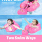 Laycol Baby Swimming Float Inflatable Baby Pool Float Ring With Sun Protection Canopy,Add Tail No Flip Over For Age Of 3-36 Mont