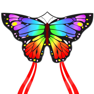 Kaiciuss Butterfly Kite For Kids & Adults Easy To Fly, 55' X 28' Large Single Line Kite For The Beach, Easy Flying Kite Comes With 300 Ft String Kite Handle