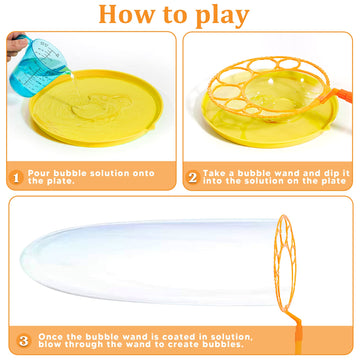 Joyin 29 Pcs Big Bubble Wands Set, Giant Bubble Wand Bulk With Tray For Kids Outside Blowing, Toys For Summer Easter Party Favor Birthday Toddlers