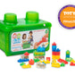 Goliath Jelly Blox Stash 'N Stack 2-in-1 Storage Case | 30 Multicolor Building Blocks | Safe, Sensory Play Toy for Ages 2+