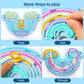 Hongvkae Sensory Activity Board Silicone Fidget Toy, Double-Sided Rainbow Sensory Toys for Autism, Stress, Anxiety, ADHD, Kids 3