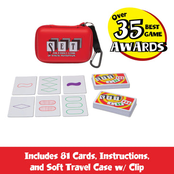 Playmonster Set Card Games For Kids - Travel Case Bundle, Cards Included, Matching Game, Learning Games, Fun Family Games, Game