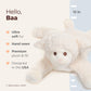 Bearington Baa Stuffed Animal Lamb, 12' Creamy White Baby Lamb Plush