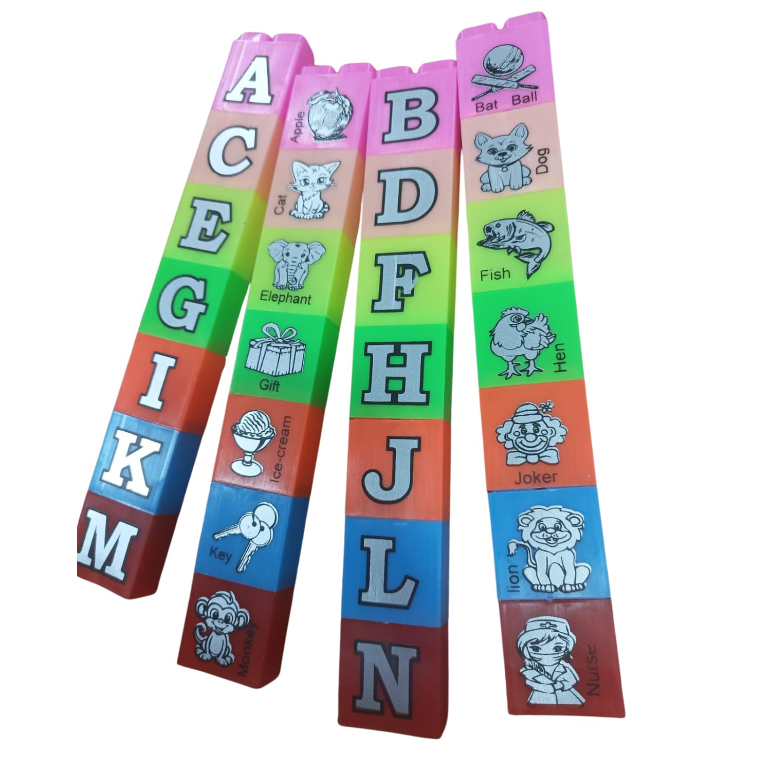 Alphabet Blocks For Kids, Abc Blocks For Toddlers, Educational Toys For Kids 3 Years, Learning Toy Set, Stacking Building Blocks