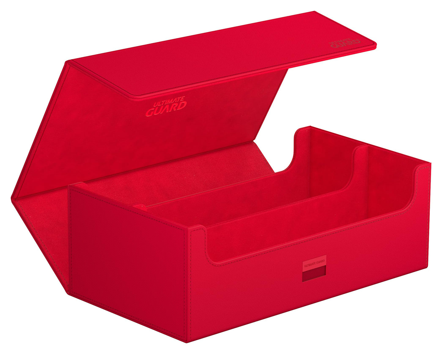 Ultimate Guard Arkhive 800+, Deck Case For 800 Double-Sleeved Tcg Cards, Red, Compatible With Boulders, Magnetic Closure & Microfiber Inner Lining