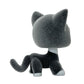 Lpscb Custom-Made Flocked Pet Shop Toy Fuzzy Animal Figure Short Hair Cat Dog Collie Dachshund Great Dane Cocker Spaniel (Black