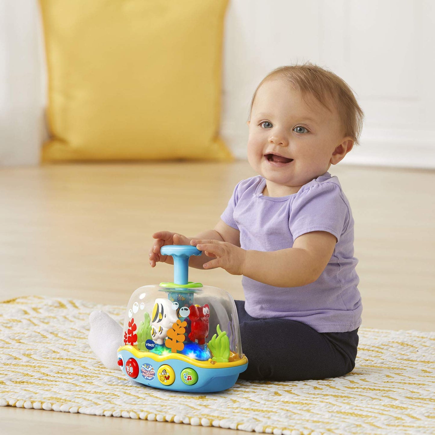 VTech Learn and Spin Aquarium - Multicolor, Plastic, 8.86L x 8.5W x 5.24H inches, Model 80-508961