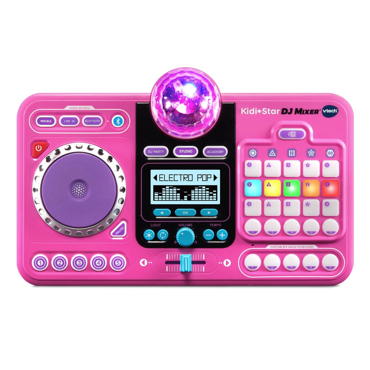 VTech Kidi Star DJ Mixer - Pink, 14.4" x 9.3" x 3.6", Plastic, Model 80-547335