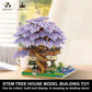 PQKIE Cherry Blossom Tree Building Set, 2229 Pcs Micro Blocks, Purple Bonsai Tree House, STEM Creative Toy for Kids and Adults