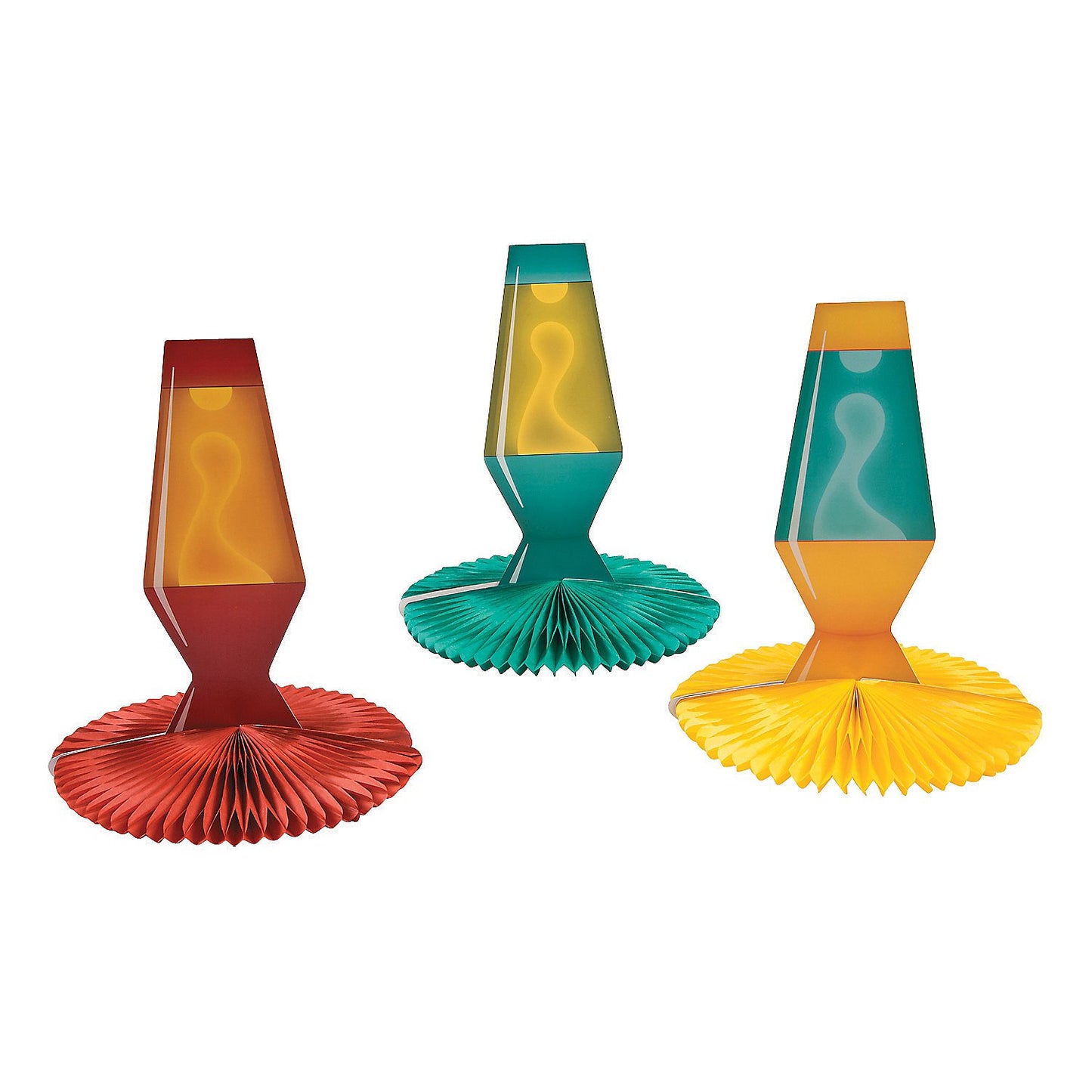 70s Party Centerpiece - Set of 3 Lava Lamps - Party Decor