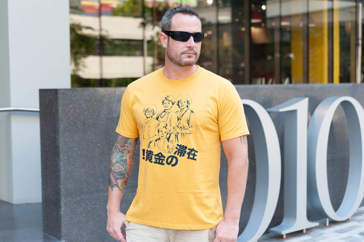 The Golden Girls 'Stay Golden Japan!' Men'S Mustard T-Shirt | Xx-Large