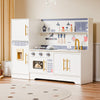Joymor Kids Wooden Play Kitchen Sets, New Modern Children'S Wooden Toy Kitchen W/Refrigerators & Ample Play Kitchen Accessories,