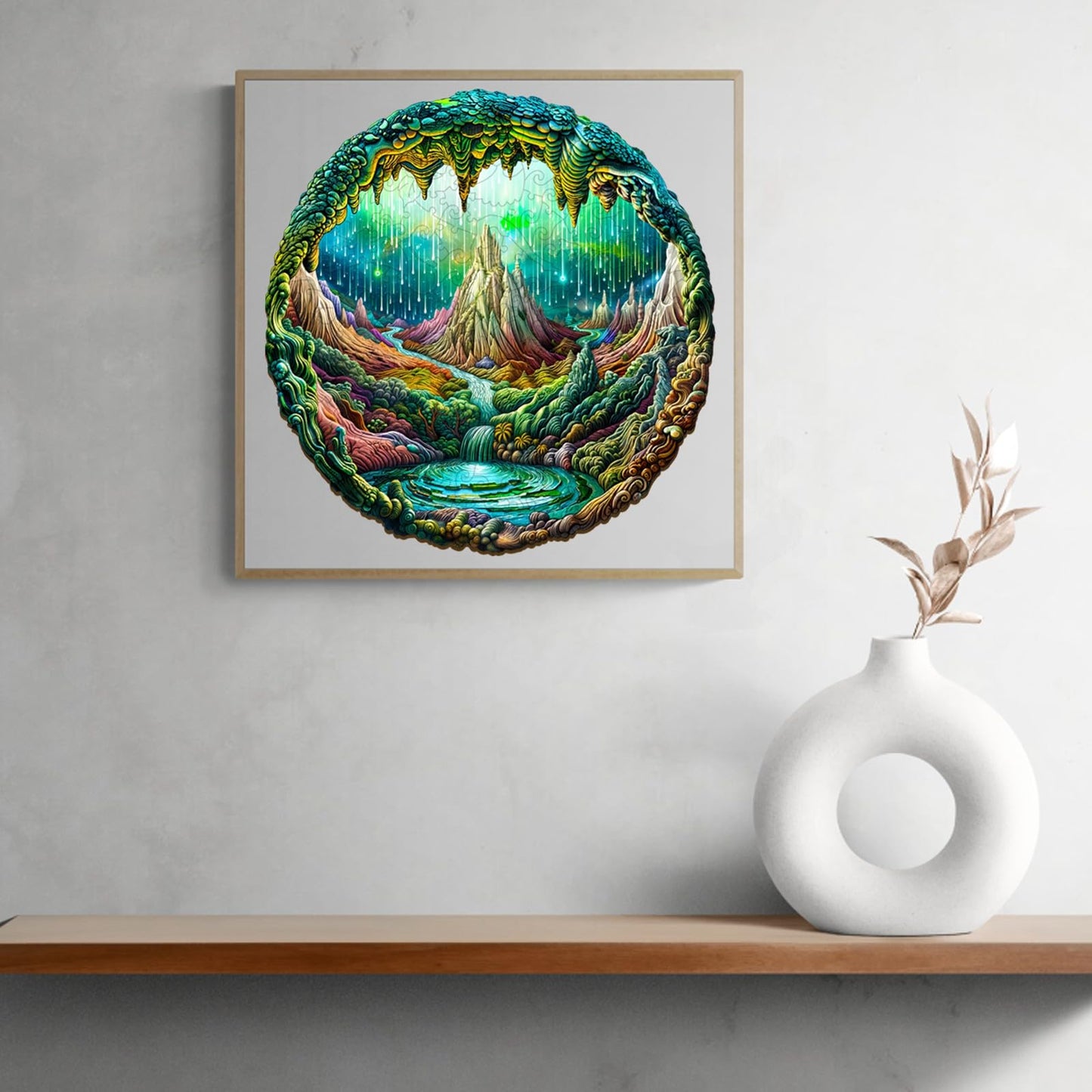 Valentines Day Gifts-Wooden Puzzles For Adults, Wooden Jigsaw Puzzles For Adults, 3D Aurora-1 Unique Shaped Wood Puzzles Adult,