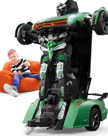Veeniix V992 Transform Remote Control Car,Transform Robot Rc Cars,1:14 Scale,2-In-1 Robot Toy Car With Sound & Light Effects,Ges