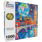 Cross & Glory - Starry Night In London - 1000 Piece Jigsaw Puzzle | Vibrant Art Of Big Ben & Red Double Decker