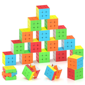 Full Size 3X3X3 Speed Cube Set, 2.2In Puzzle Party Favors Toy Stickerless Magic Cube Set, School Classroom Prize For Students, Birthday Party Stocking Stuffers Gifts For Kids Teens Adults(20 Pack)