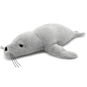 Csvbtrf Weighted Stuffed Animals, 2 Lb, 23' Seal Plush Gift For Kids - Grey Hug Seal Plush Animals (Grey, 23'