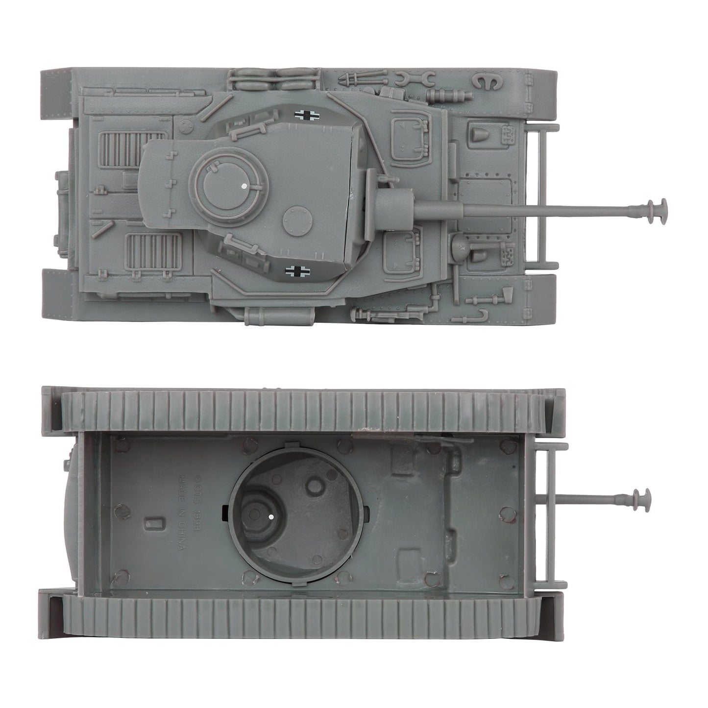 BMC Toys Panzer IV Tank Model Sd.Kfz. 161 - Small Charcoal Gray Plastic Military Vehicle 1:38 Scale