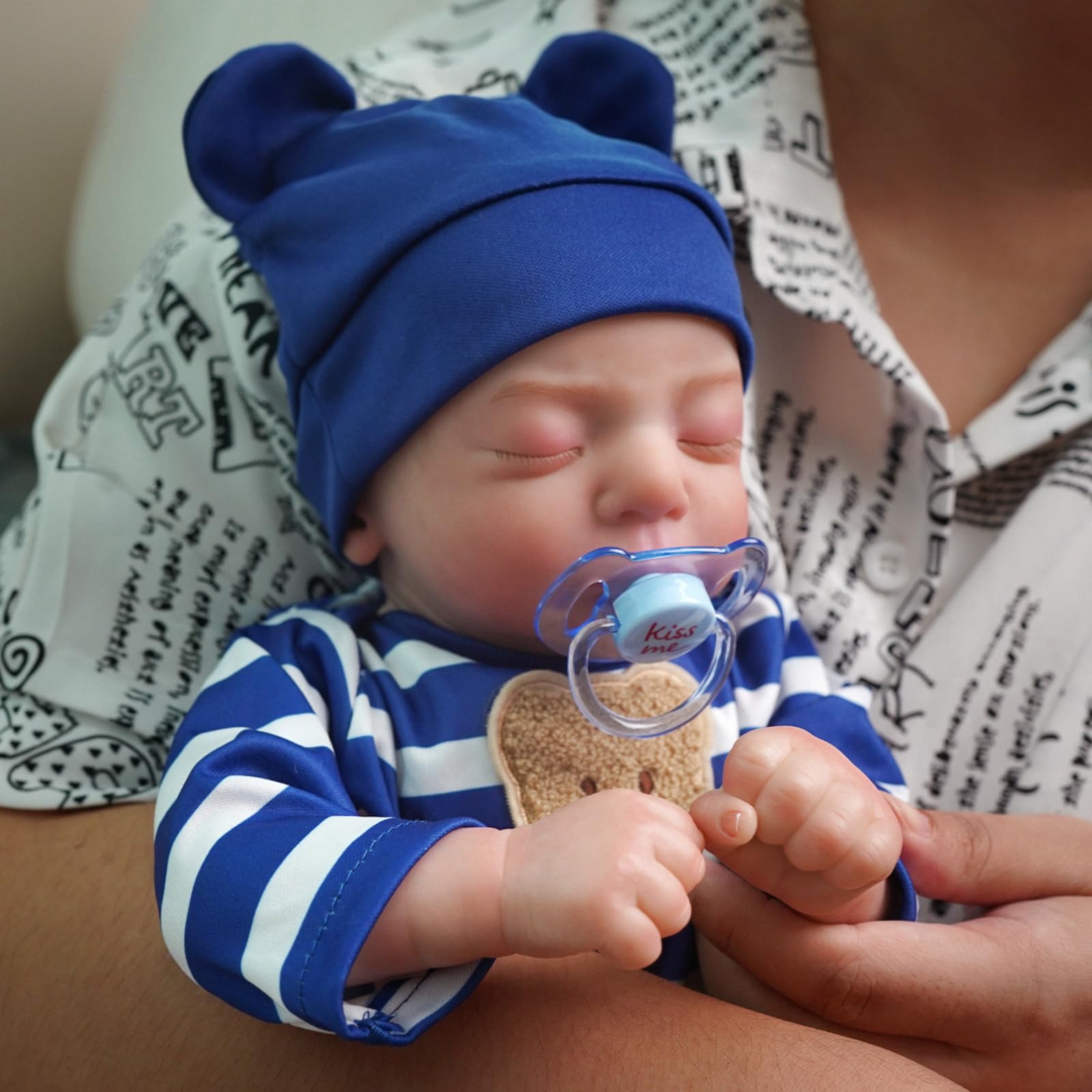 Myrebaby 17' Lifelike Reborn Sleeping Baby Boy Doll Hardy, Realistic Newborn Baby Dolls, That Look Real For 3+ Year Old