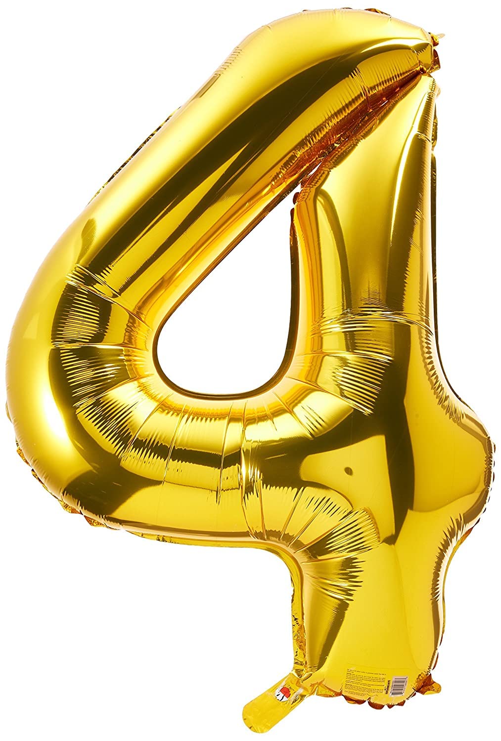 Kaleidoscope 34 Jumbo Number 4 (Four) Foil Mylar Balloon, Gold