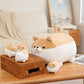 SQEQE Shiba Inu Plush Toy with 4 Baby Plushies, Soft Cotton Stuffed Animal Gift for Kids, Adorable Shiba Inu Design