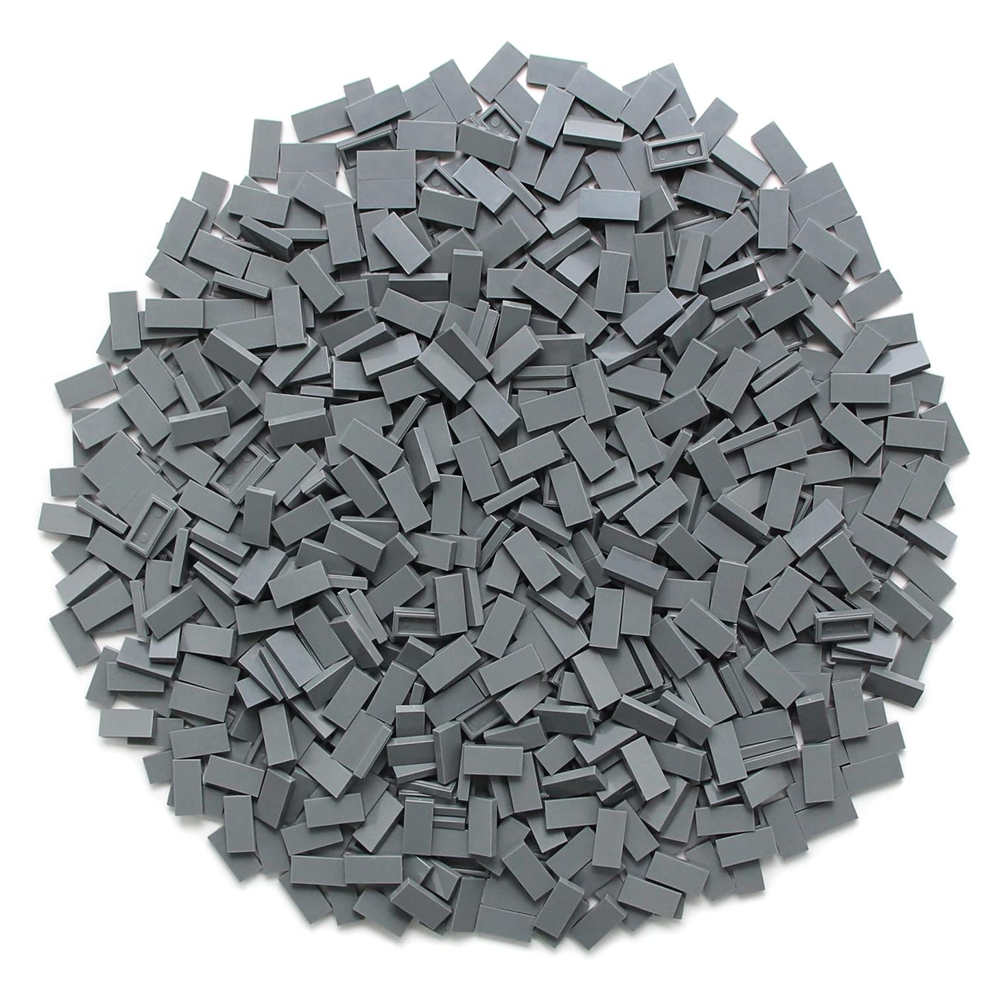 Dark Bluish Gray 1×2 Tile ×700 Parts And Pieces Flat Moc Bricks, Bulk Building Blocks For Smooth Surface Wall Floor, Toy Accessories Compatible With Major Brands