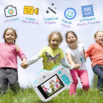 Camera With Flash For Kids Boys Age 3-9, Front Rear Dual-Lens Selfie Video Digital Camera For Preschool Children, Christmas Birt