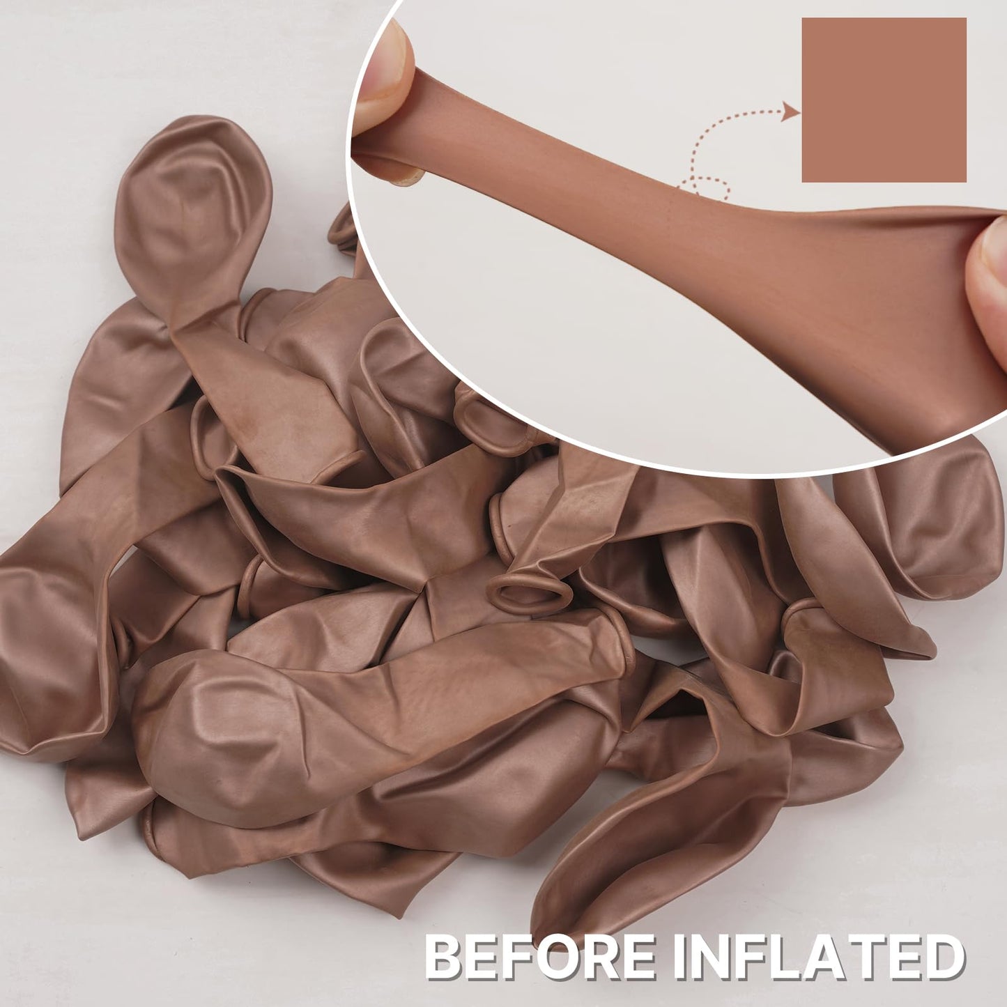 PartyWoo Rose Gold Metallic Balloons, 12 Inch, 100 pcs Rubber for Bachelorette & Wedding Decorations, Model G107
